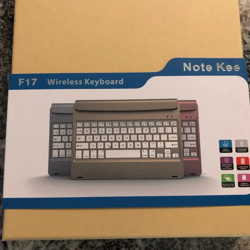 F17 Wireless Keyboard for I Pad Pro. Never used.